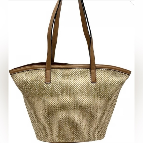 Patricia Nash Natural Marconia Raffia Tote Bag